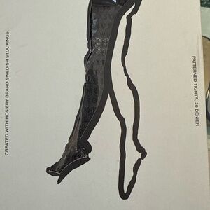 Ganni Glitter Butterfly Lace Tights